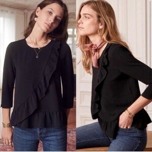 Sezane Jerry Blouse in Black